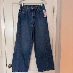 Wild Fable - High Rise Baggy Jeans, Medium Wash, 32” inseam